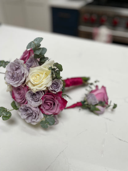 Prom Posy hand-wrapped bouquet